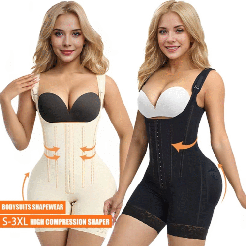 Gaine Colombienne Sculptante – Post-Partum & Minceur – Couleur Beige – Taille Haute avec Bretelles ( uniquement sur commande) – Image 5