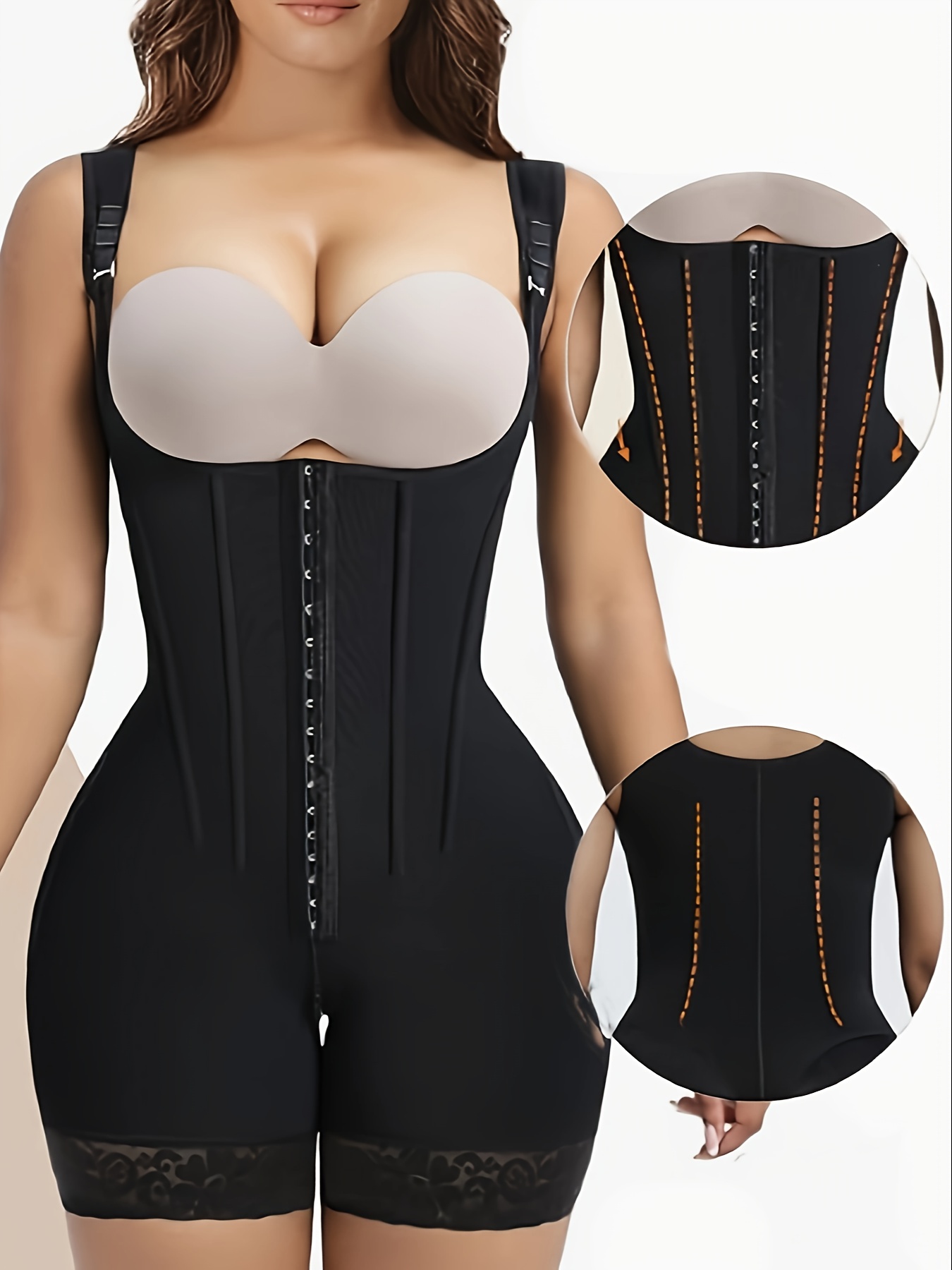 Gaine Colombienne Sculptante – Post-Partum & Minceur – Couleur Beige – Taille Haute avec Bretelles ( uniquement sur commande) – Image 10