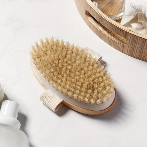 Brosse de Massage Drainante – Fibres Naturelles & Bois – Image 5