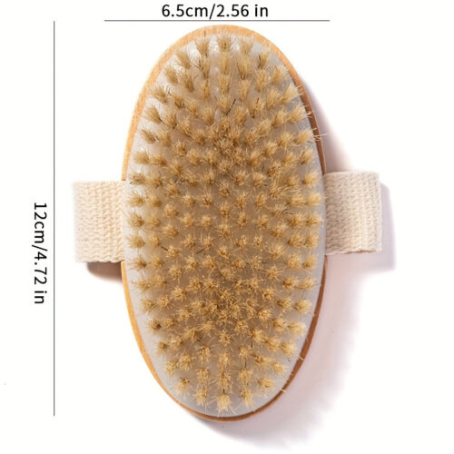 Brosse de Massage Drainante – Fibres Naturelles & Bois – Image 4