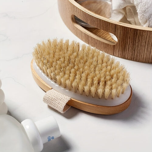 Brosse de Massage Drainante – Fibres Naturelles & Bois – Image 6